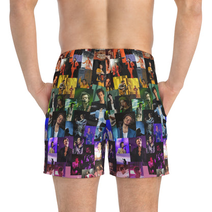 Harry Styles Rainbow Photo Collage Men's Swim Trunks