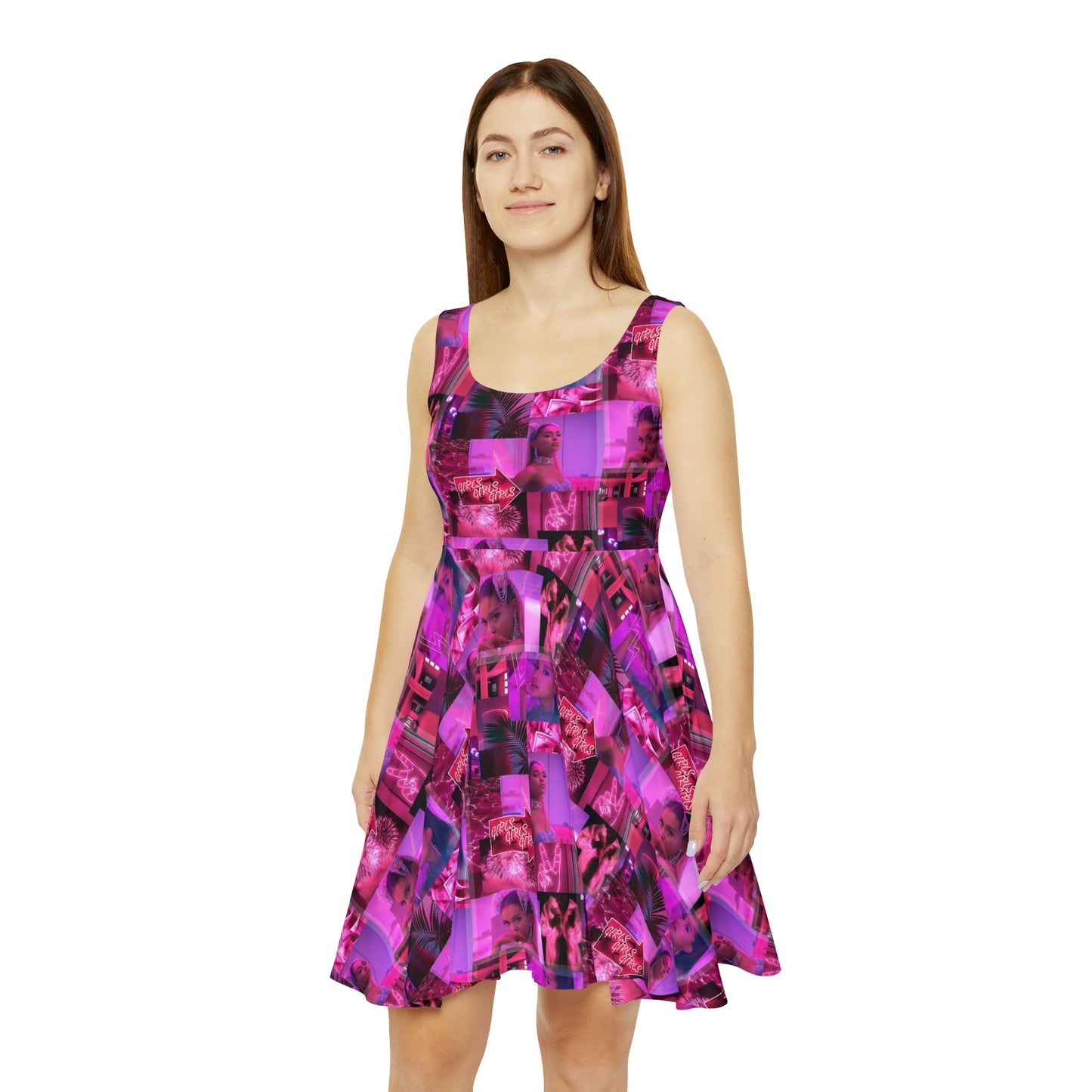 Ariana Grande 7 Rings Collage Women's Skater Dress