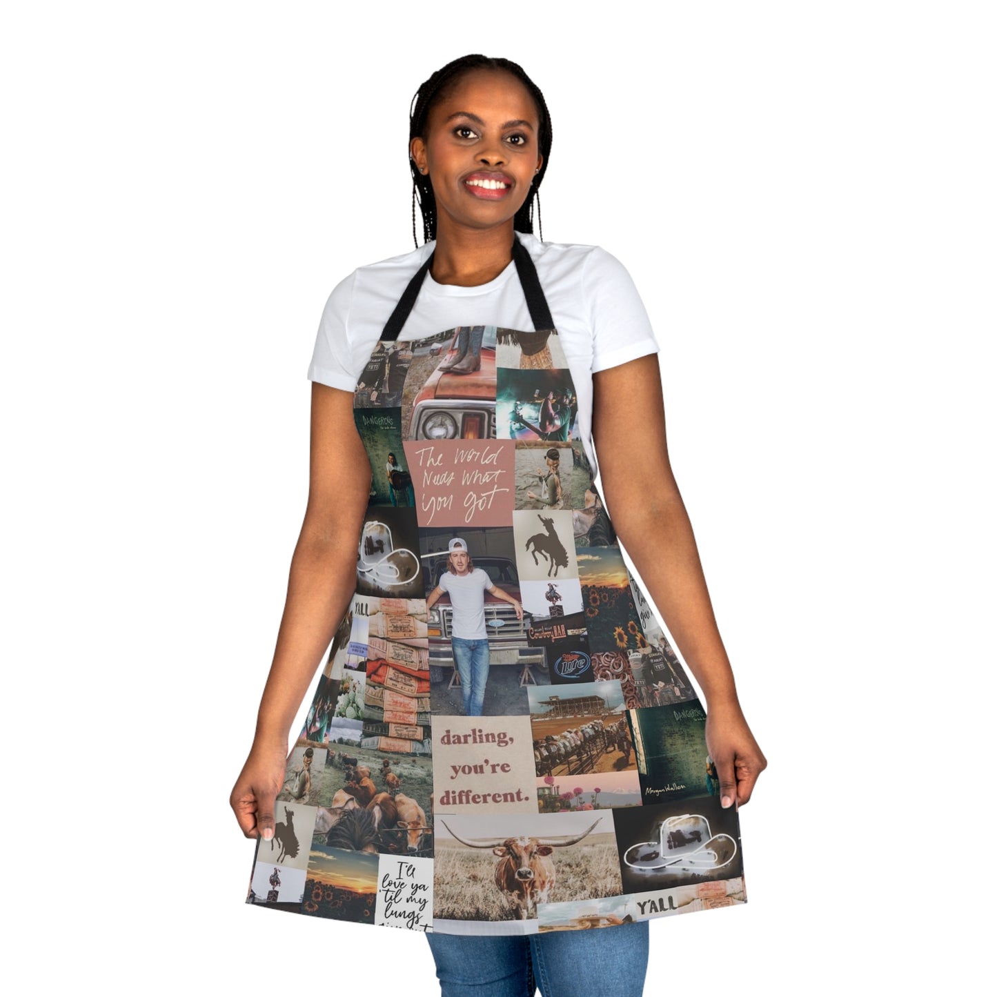 Morgan Wallen Darling You're Different Collage Apron