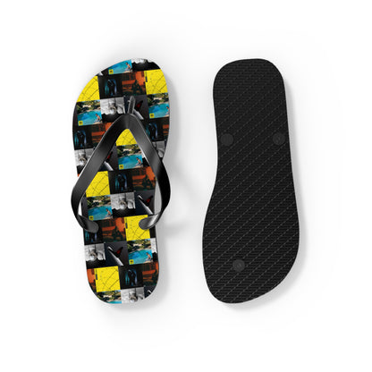 Post Malone On Tour Collage Flip Flops