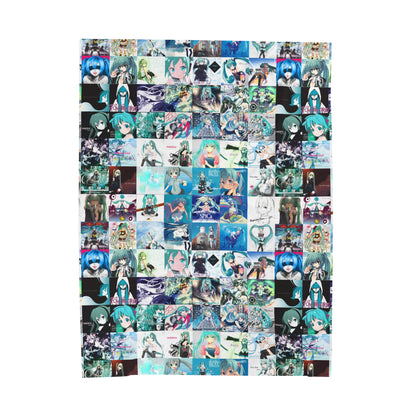 Hatsune Miku Album Cover Collage Velveteen Plush Blanket