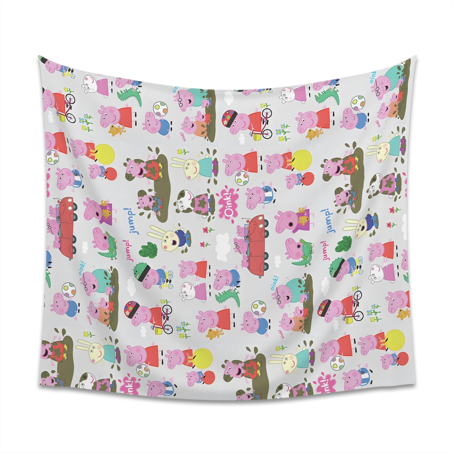 Peppa Pig Oink Oink Collage Printed Wall Tapestry