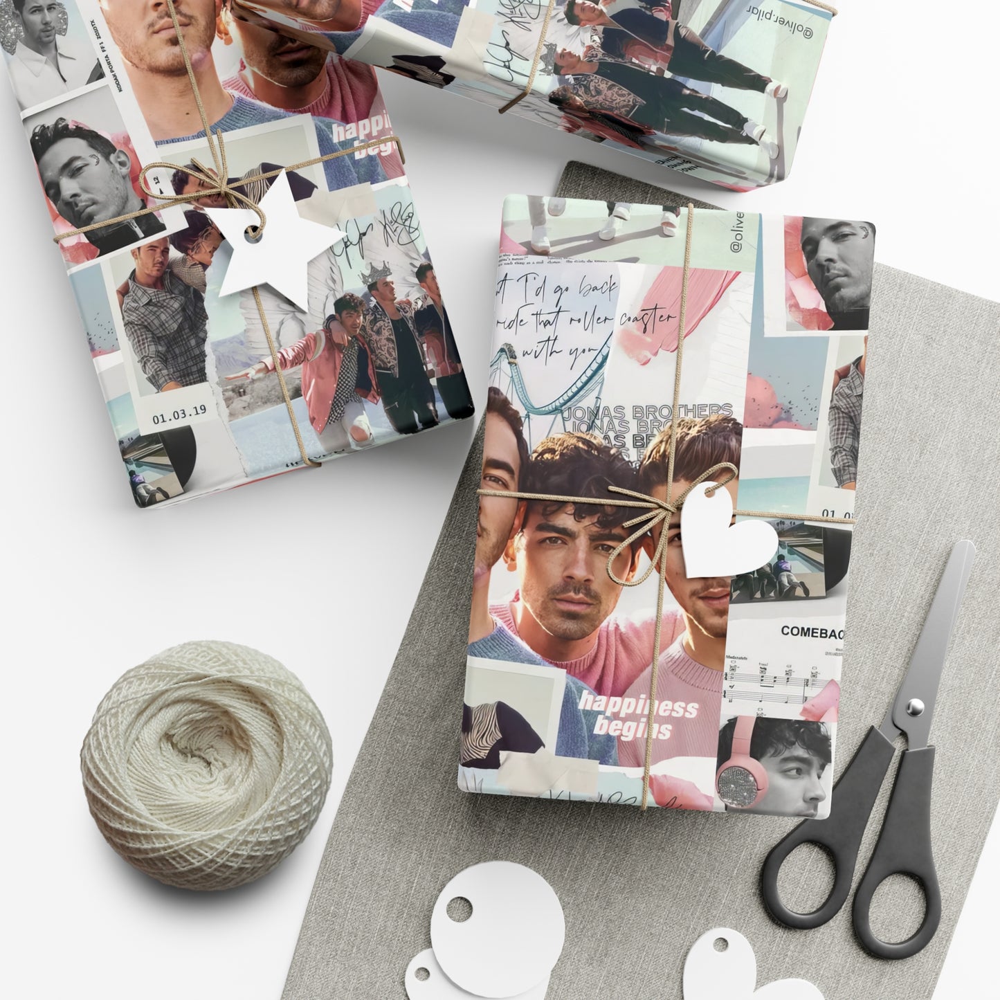 Jonas Brother Happiness Begins Collage Gift Wrap Paper