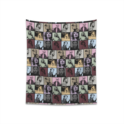 Taylor Swift Eras Collage Printed Wall Tapestry