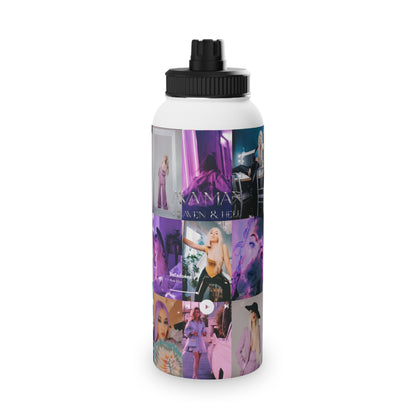 Ava Max Belladonna Photo Collage Stainless Steel Water Bottle with Sports Lid