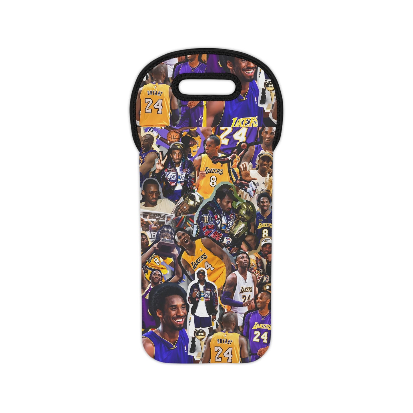 Kobe Bryant Career Moments Photo Collage Wine Tote Bag