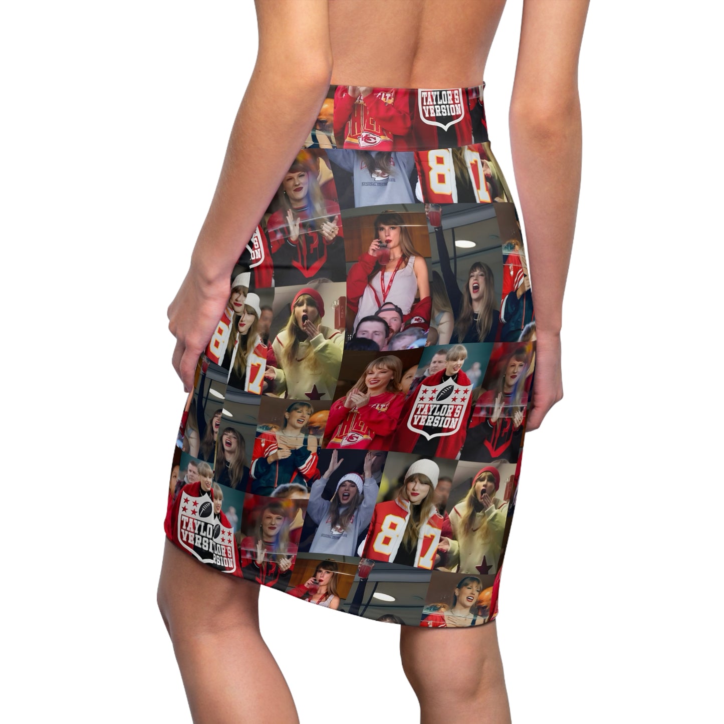 Taylor Swift Chiefs Fan Taylor's Version Women's Pencil Skirt