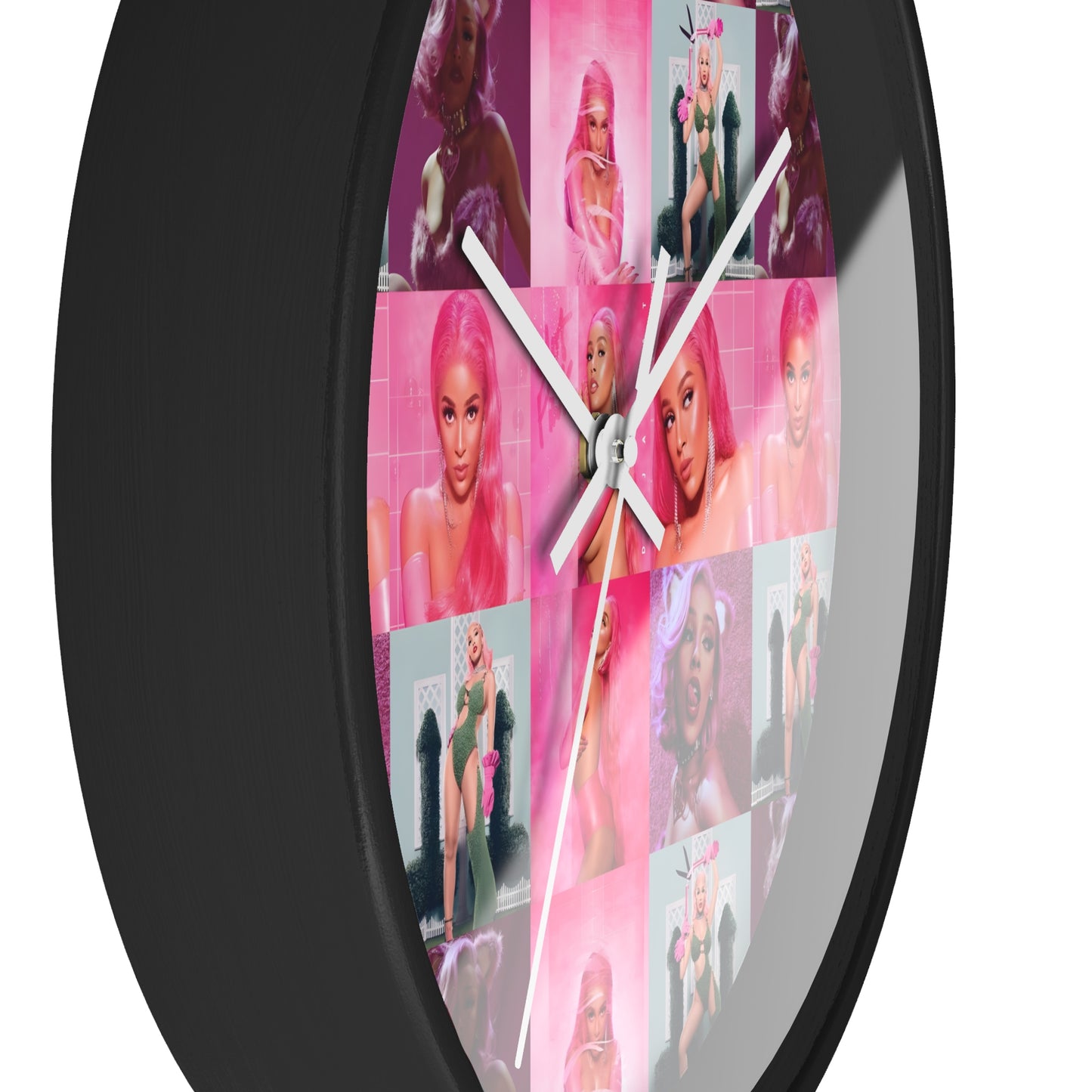 Doja Cat Hot Pink Mosaic Wall Clock