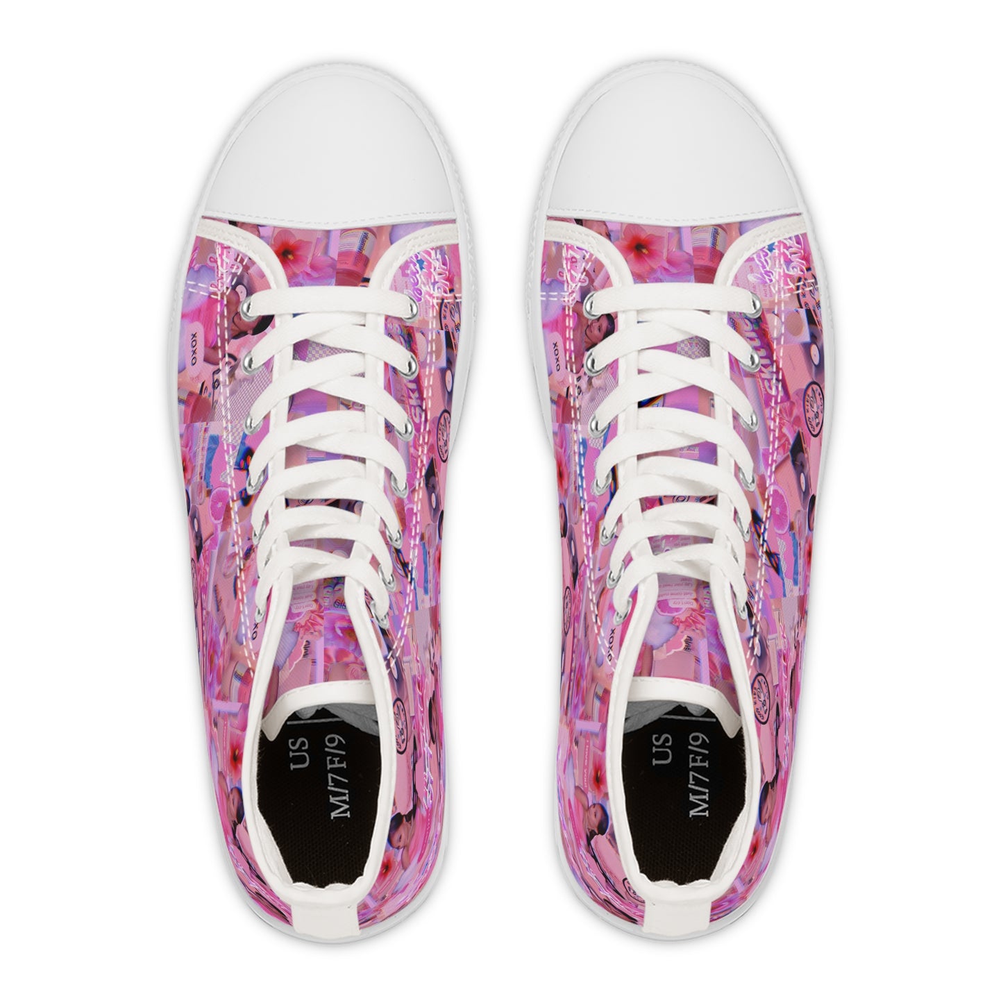 Ariana Grande Purple Vibes Collage Women's High Top Sneakers