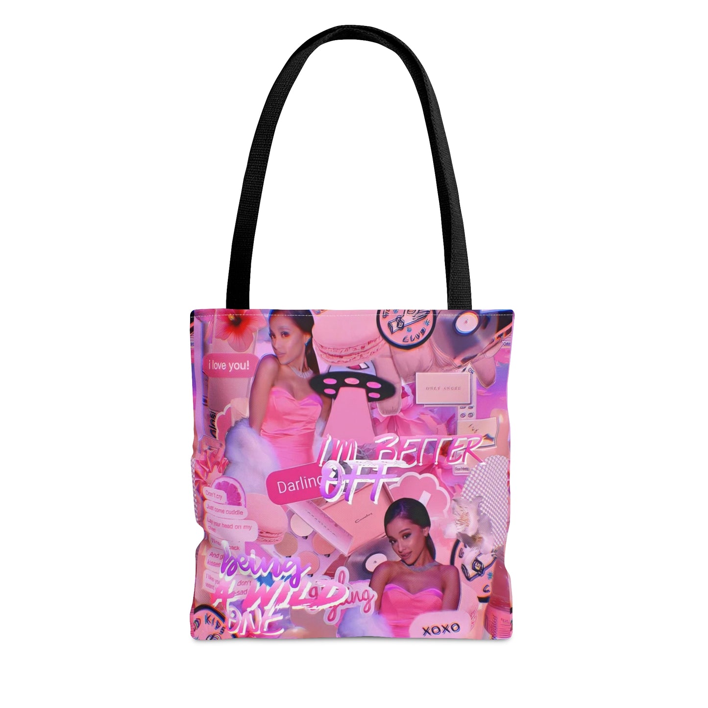 Ariana Grande Purple Vibes Collage Tote Bag