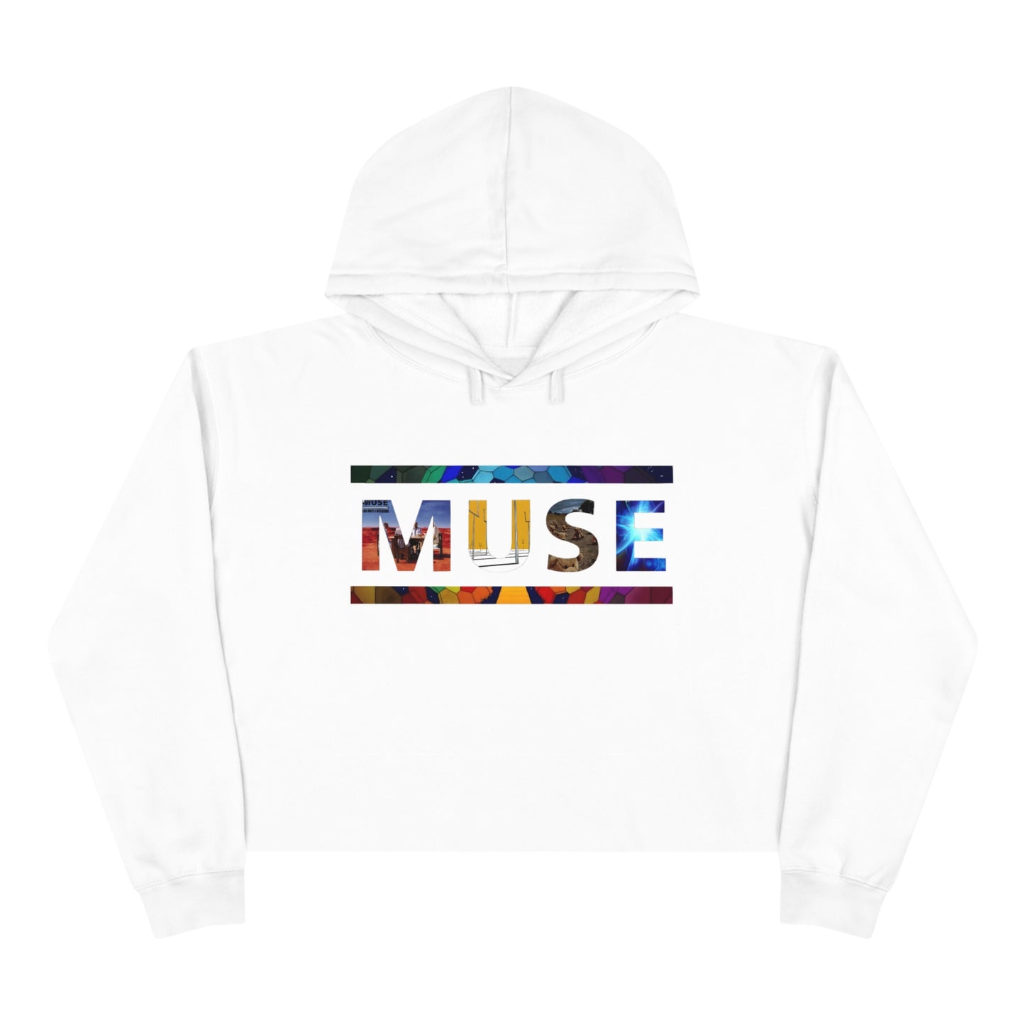 Muse Album Art Letters Crop Hoodie