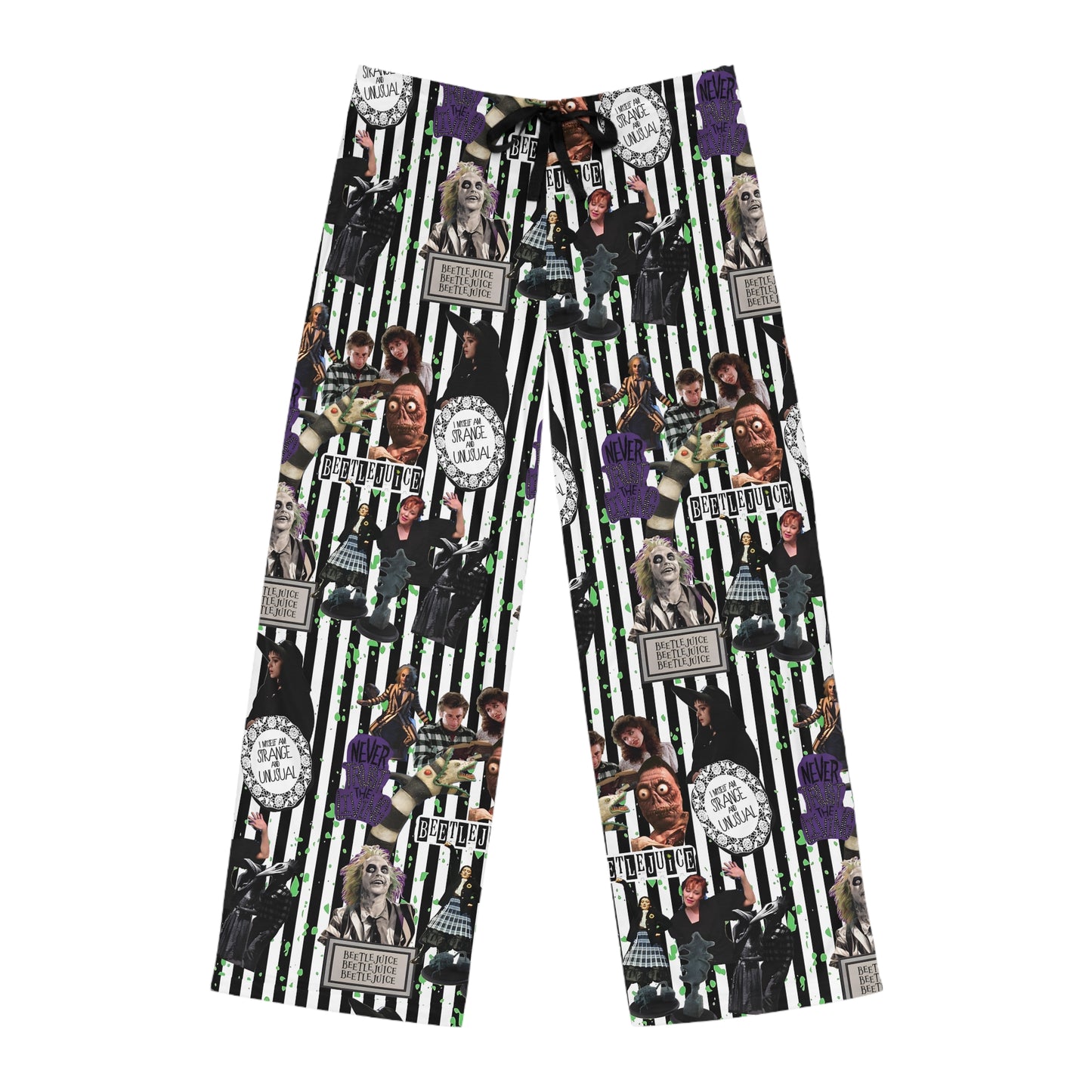 Beetlejuice Strange And Unusual Collage Men's Pajama Pants