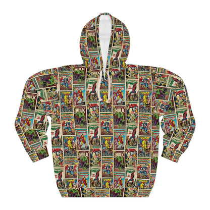 Marvel Comic Book Cover Collage Unisex Pullover Hoodie