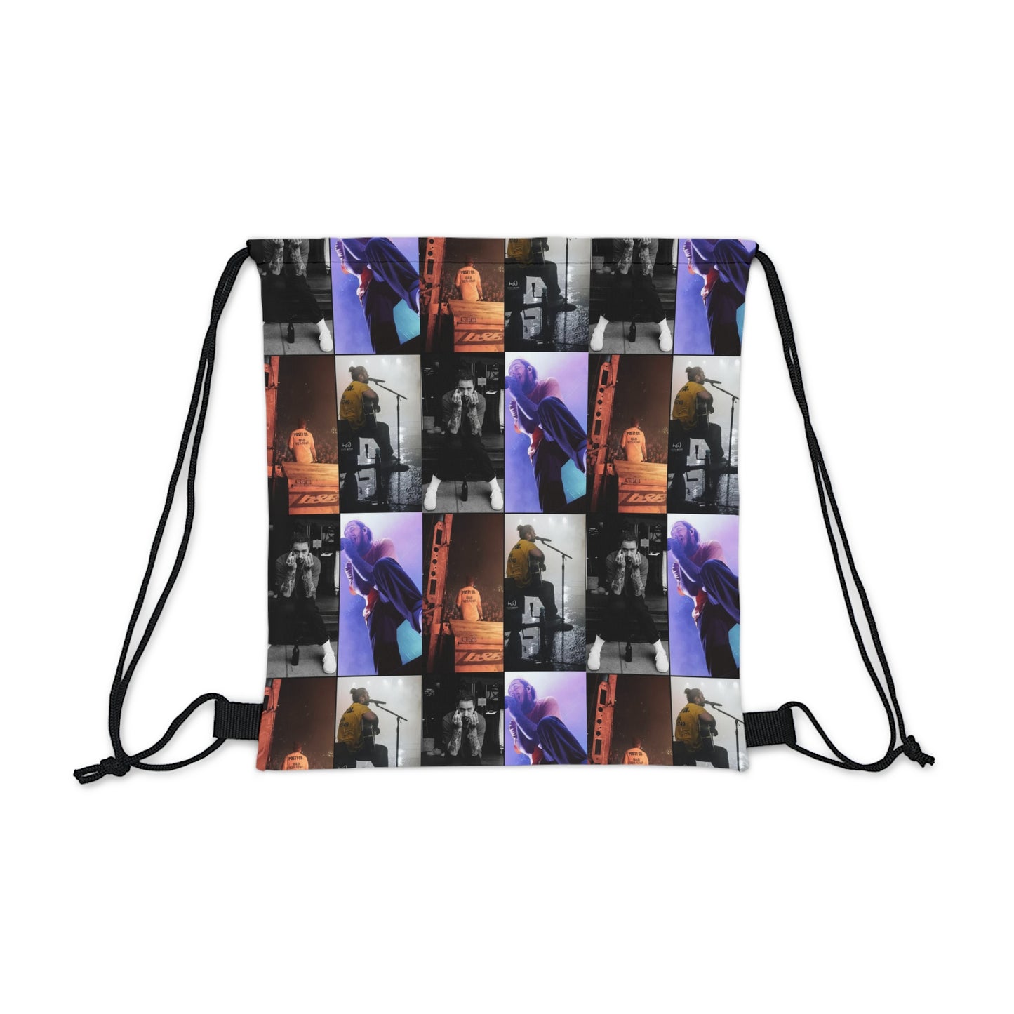 Post Malone On Tour Collage Outdoor Drawstring Bag