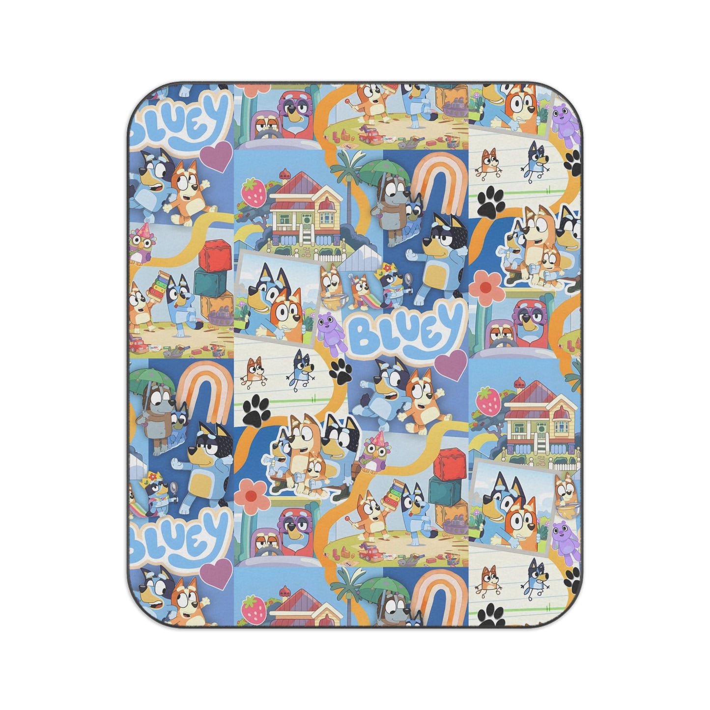 Bluey Playtime Collage Picnic Blanket