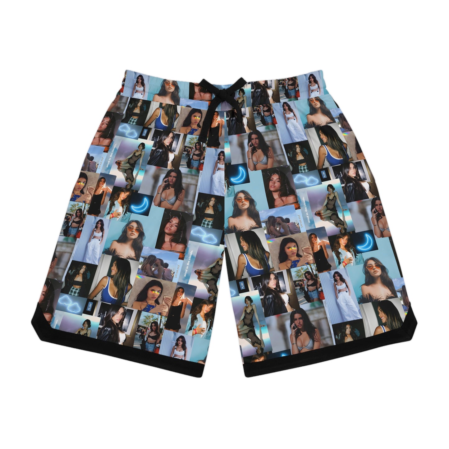 Madison Beer Mind In The Clouds Collage Basketball Rib Shorts