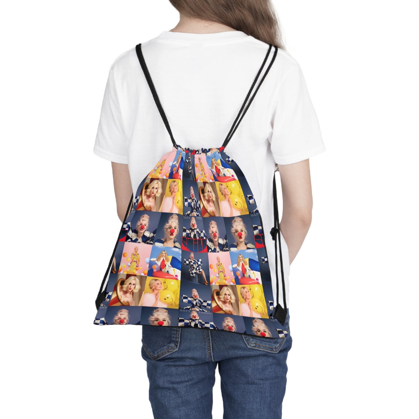 Katy Perry Smile Mosaic Outdoor Drawstring Bag