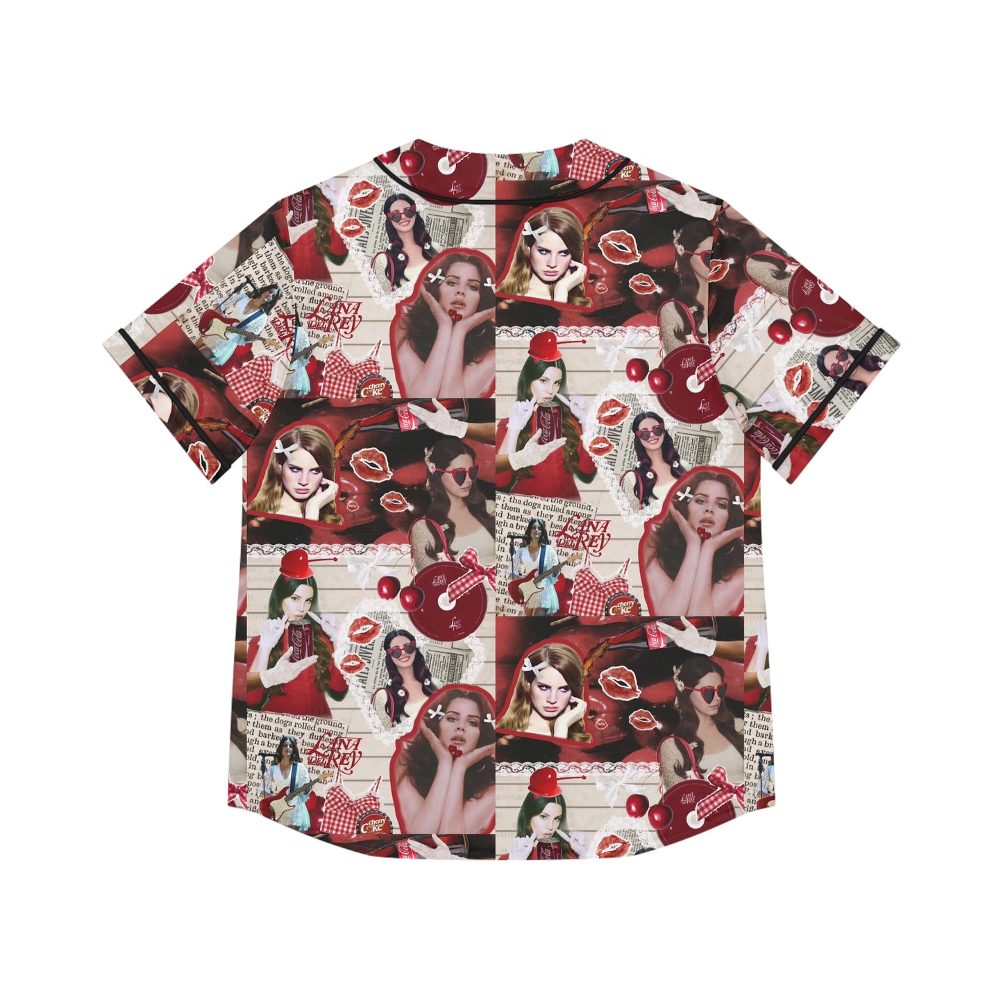 Lana Del Rey Cherry Coke Collage Women's Baseball Jersey