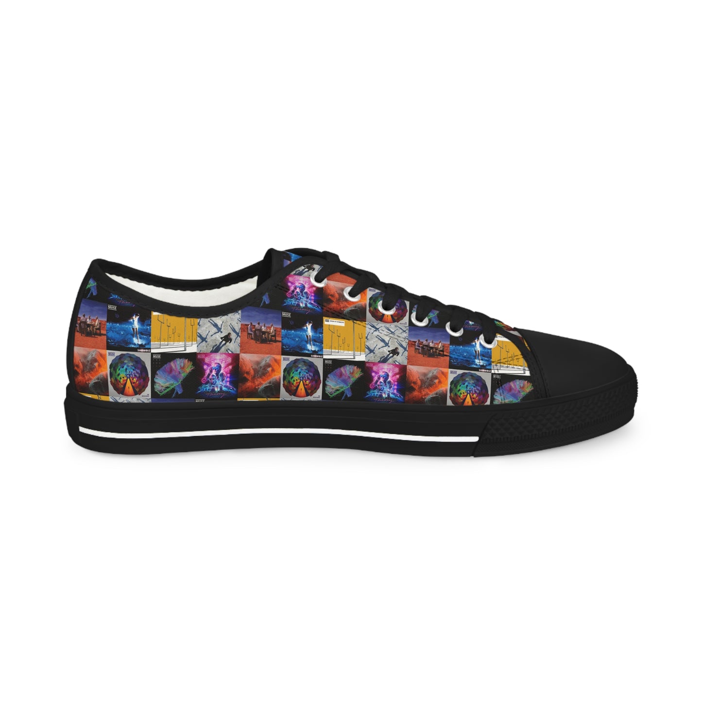 Muse Album Cover Collage Men's Low Top Sneakers