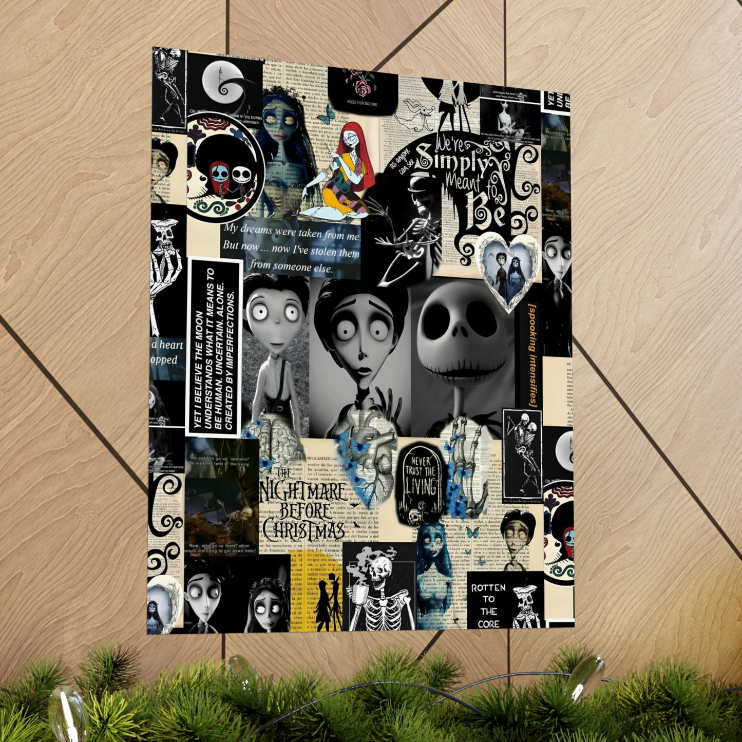 The Nightmare Before Christmas Rotten To The Core Collage Matte Vertical Poster