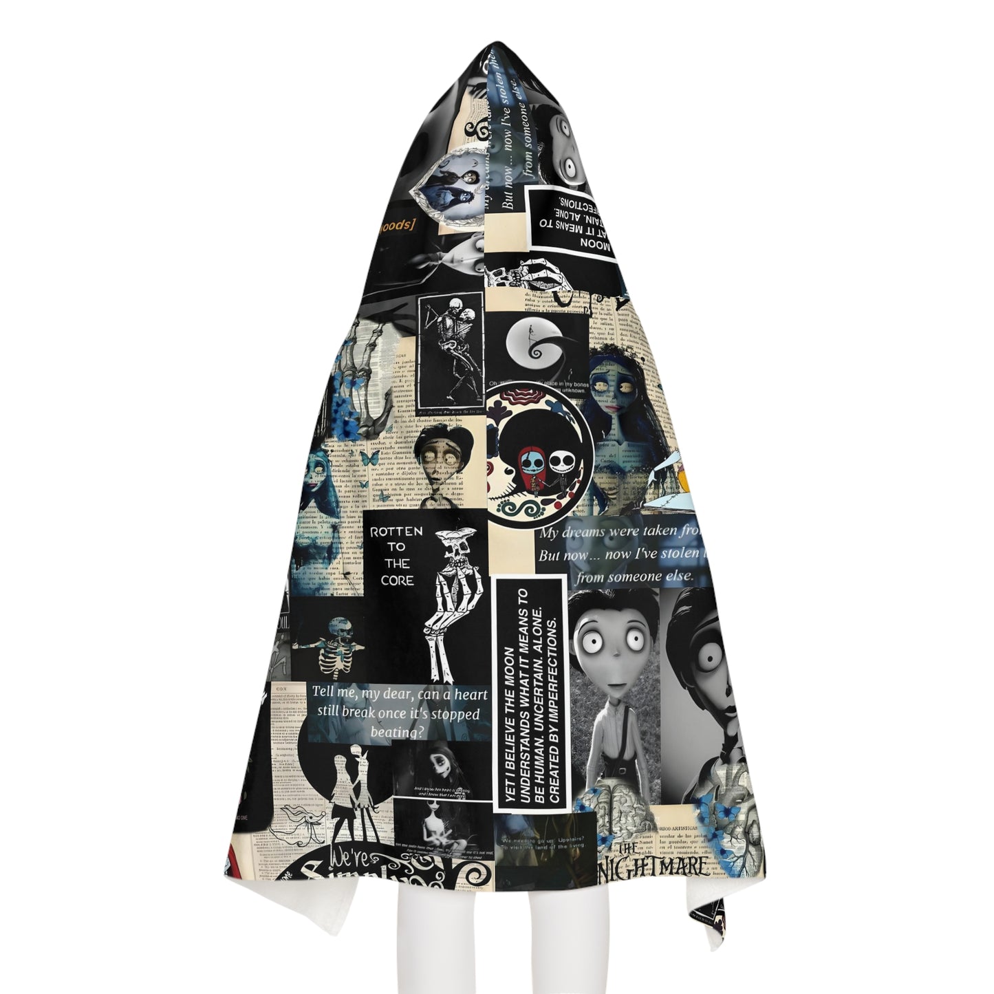 The Nightmare Before Christmas Rotten To The Core Collage Youth Hooded Towel