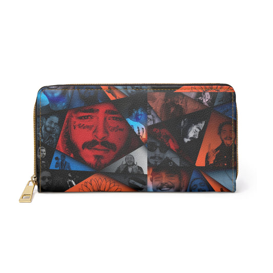 Post Malone Crystal Portaits Collage Zipper Wallet