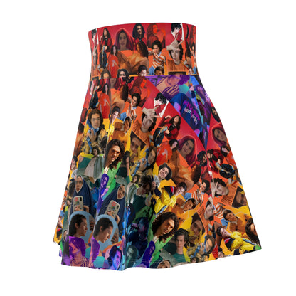 Conan Grey Rainbow Photo Collage Women's Skater Skirt