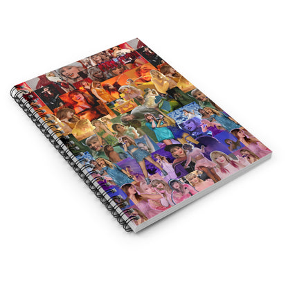 Taylor Swift Rainbow Photo Collage Spiral Notebook - Ruled Line