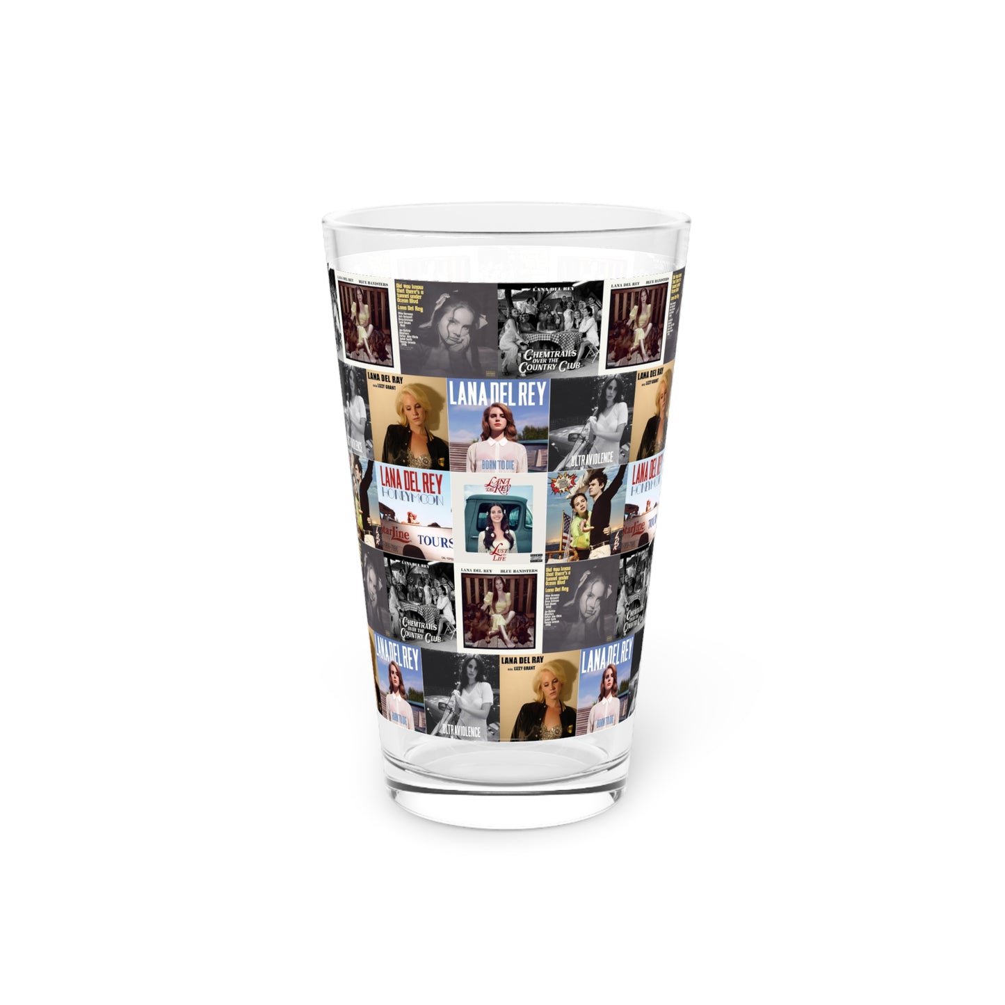 Lana Del Rey Album Cover Collage Pint Glass