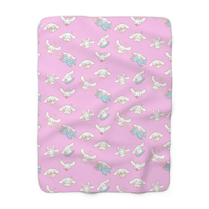 Cinnamoroll Playing Around Pattern Sherpa Fleece Blanket