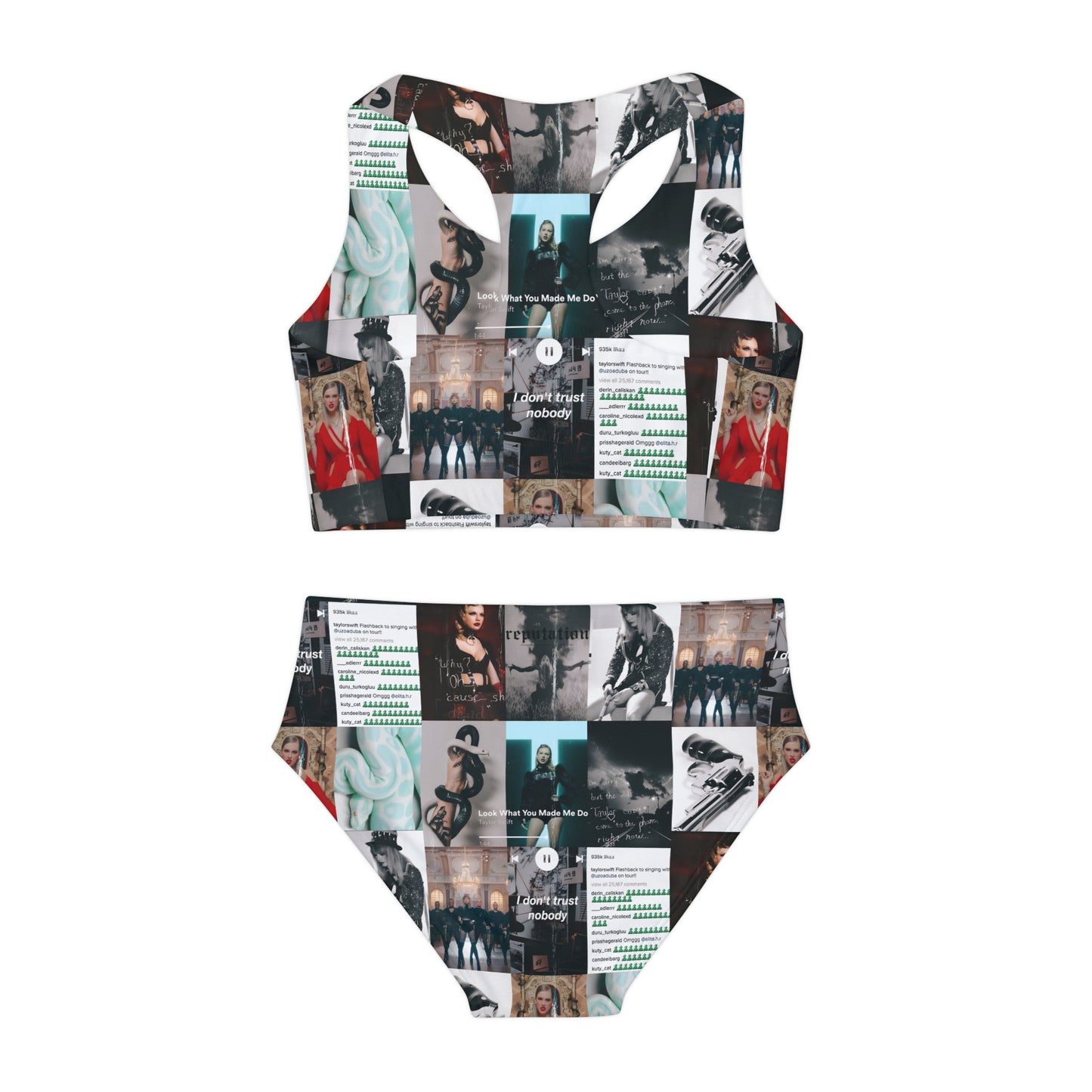 Taylor Swift Reputation Look What You Made Me Do Mosaic Girls Two Piece Swimsuit