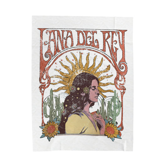Lana Del Rey Vintage Artwork Velveteen Plush Blanket