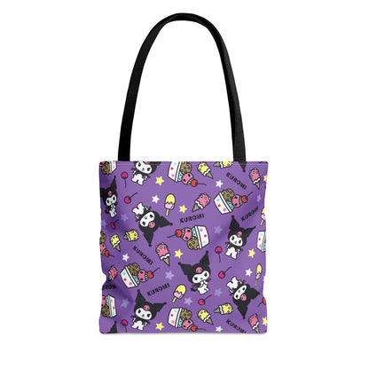 Kuromi Ice Cream Sundae Pattern Tote Bag