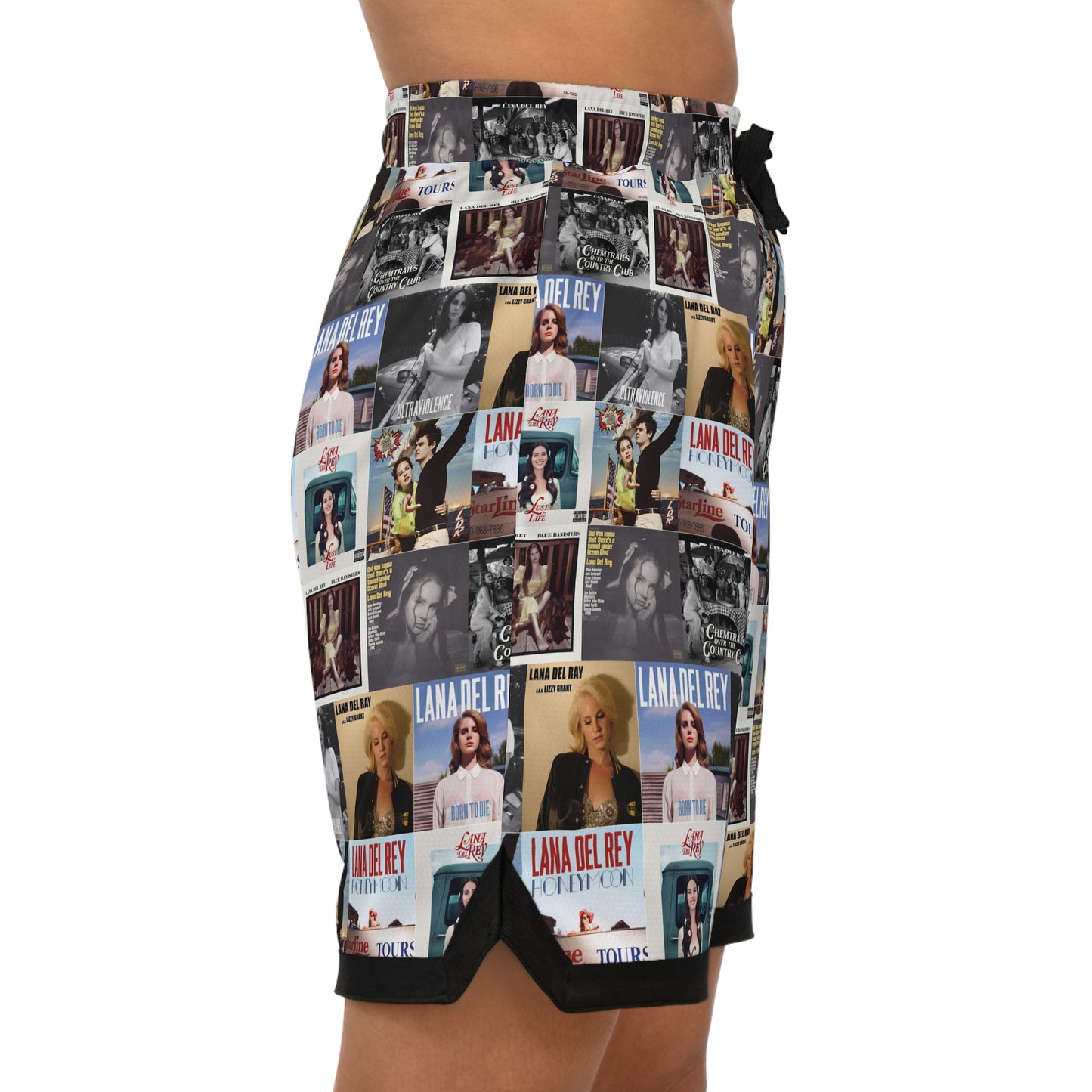 Lana Del Rey Album Cover Collage Basketball Rib Shorts