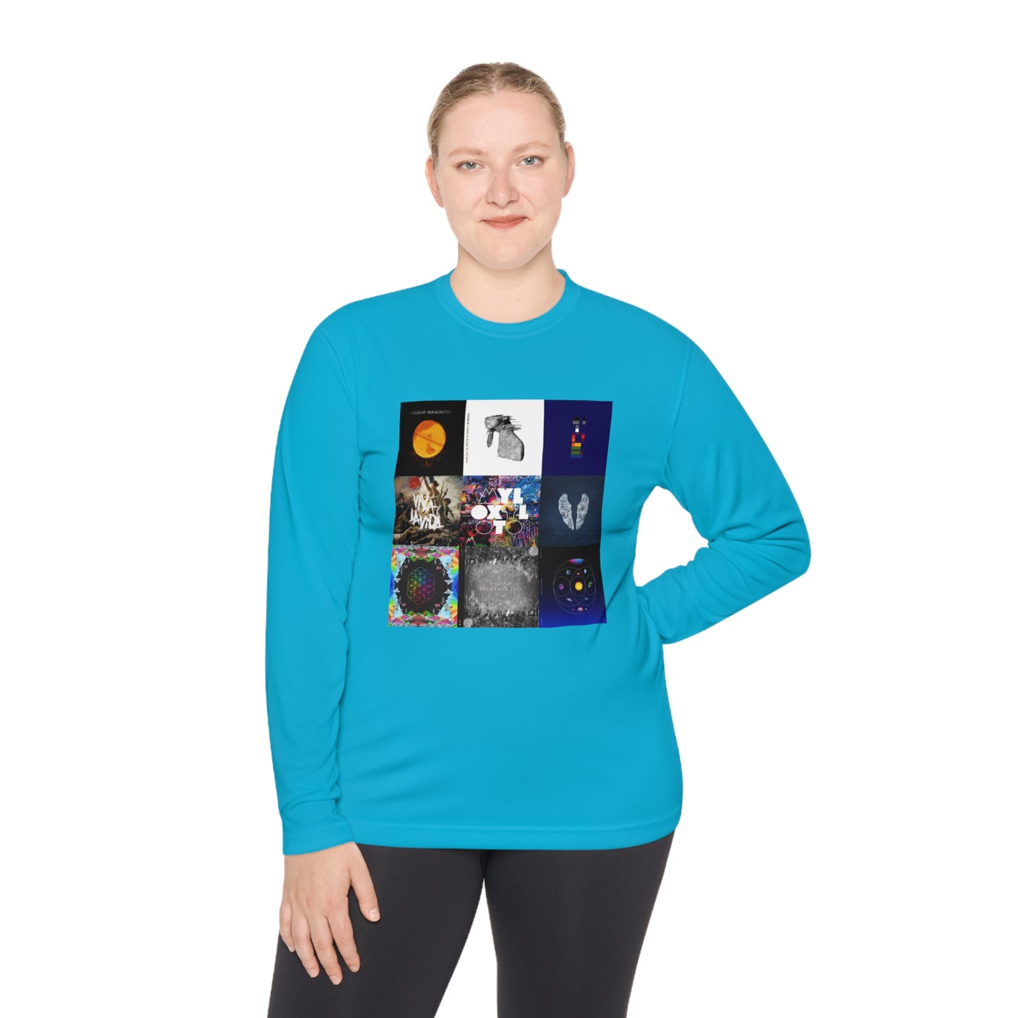 Colplay Album Cover Collage Unisex Lightweight Long Sleeve Tee