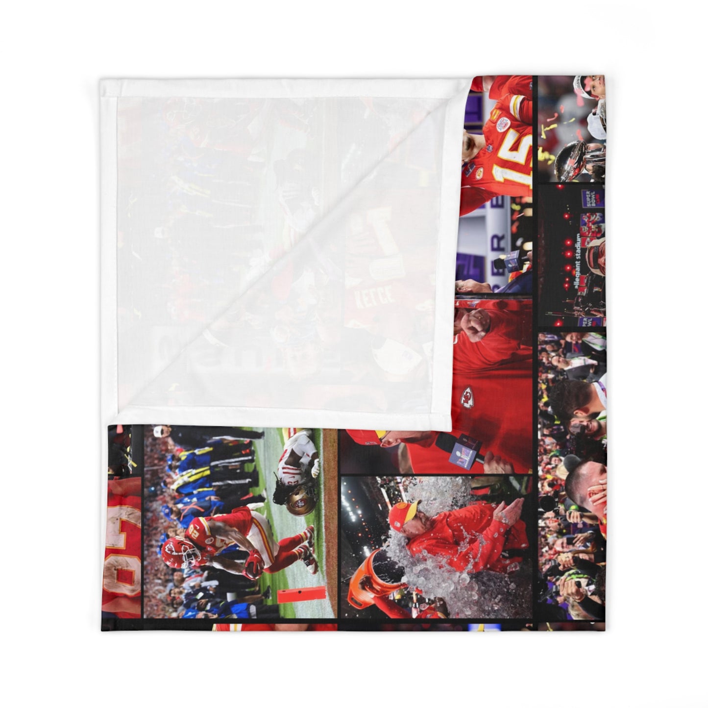 Kansas City Chiefs Superbowl LVIII Championship Victory Collage Baby Swaddle Blanket