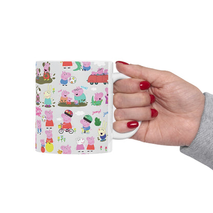 Peppa Pig Oink Oink Collage Ceramic Mug 11oz