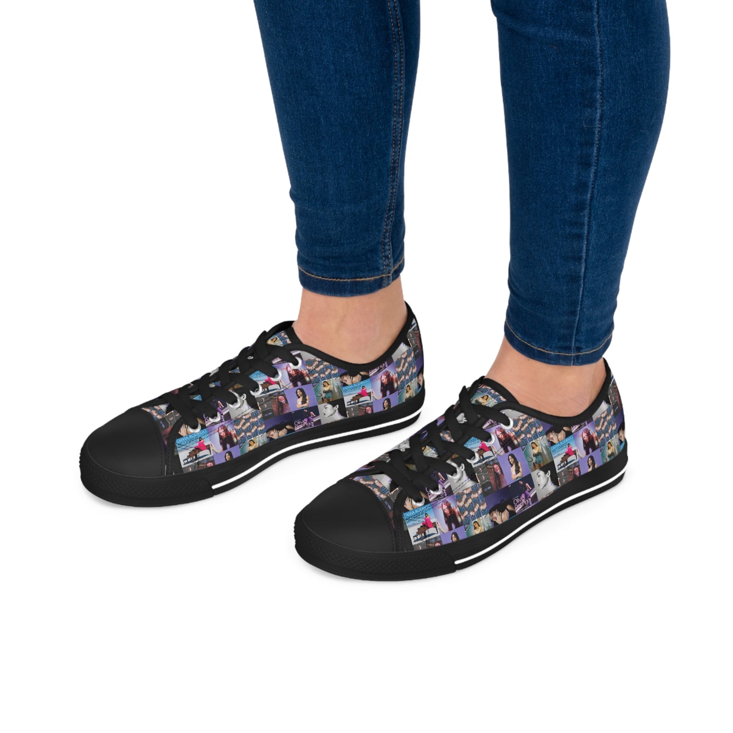 Olivia Rodrigo Album Cover Art Collage Women's Low Top Sneakers