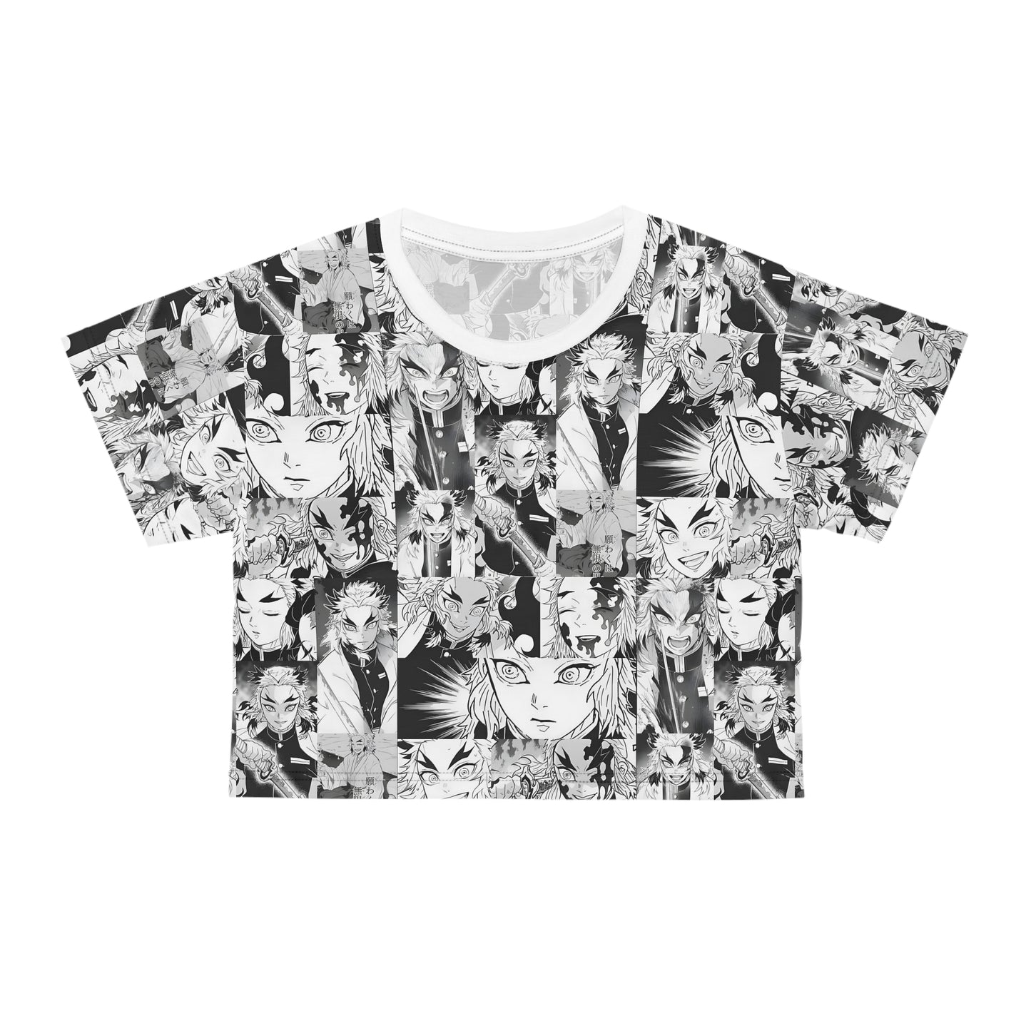 Demon Slayer Kyojuro Rengoku Collage Crop Tee