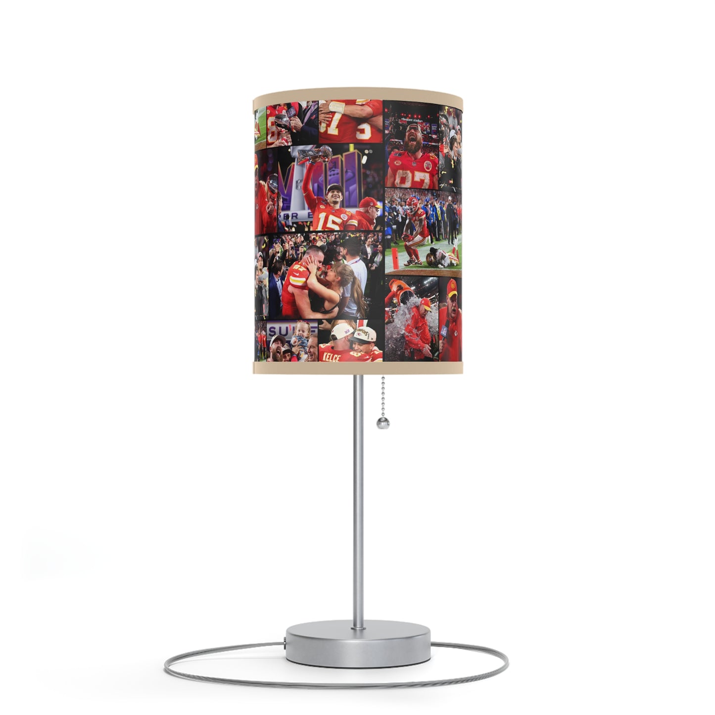 Kansas City Chiefs Superbowl LVIII Championship Victory Collage Lamp on a Stand