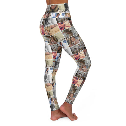 Taylor Swift's Cats Collage Pattern High Waisted Yoga Leggings