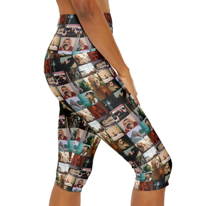 Sabrina Carpenter Album Cover Collage Yoga Capri Leggings