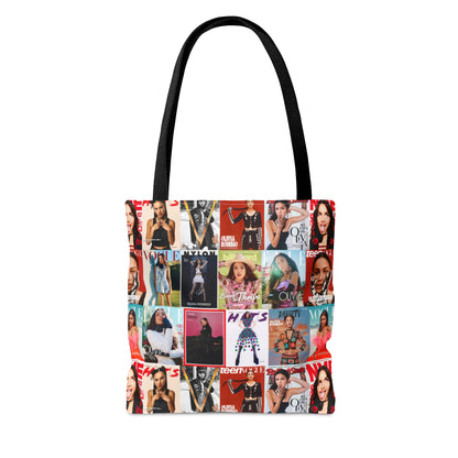 Olivia Rodrigo Magazine Cover Collage Pattern Tote Bag