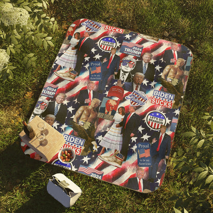 Donald Trump 2024 MAGA Montage Picnic Blanket