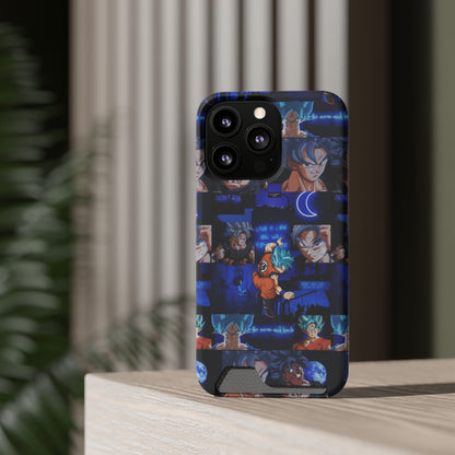 Dragon Ball Z Saiyan Moonlight Collage Phone Case With Card Holder