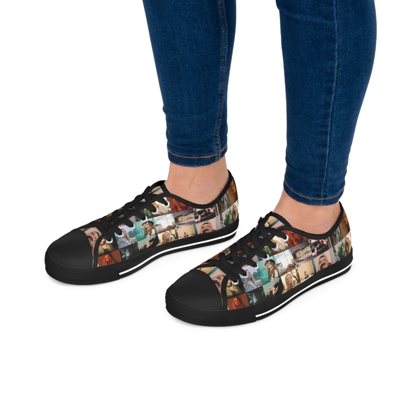 Sabrina Carpenter Album Cover Collage Women's Low Top Sneakers