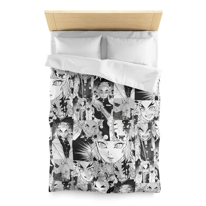 Demon Slayer Kyojuro Rengoku Collage Microfiber Duvet Cover