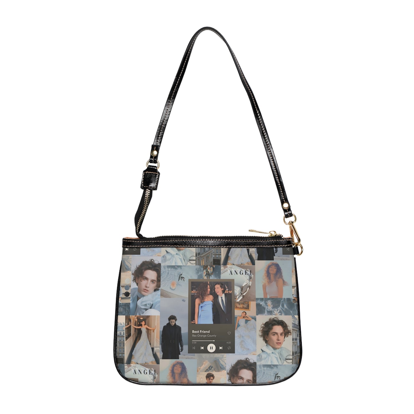 Timothee Chalamet And Zendaya Best Friend Collage Small Shoulder Bag