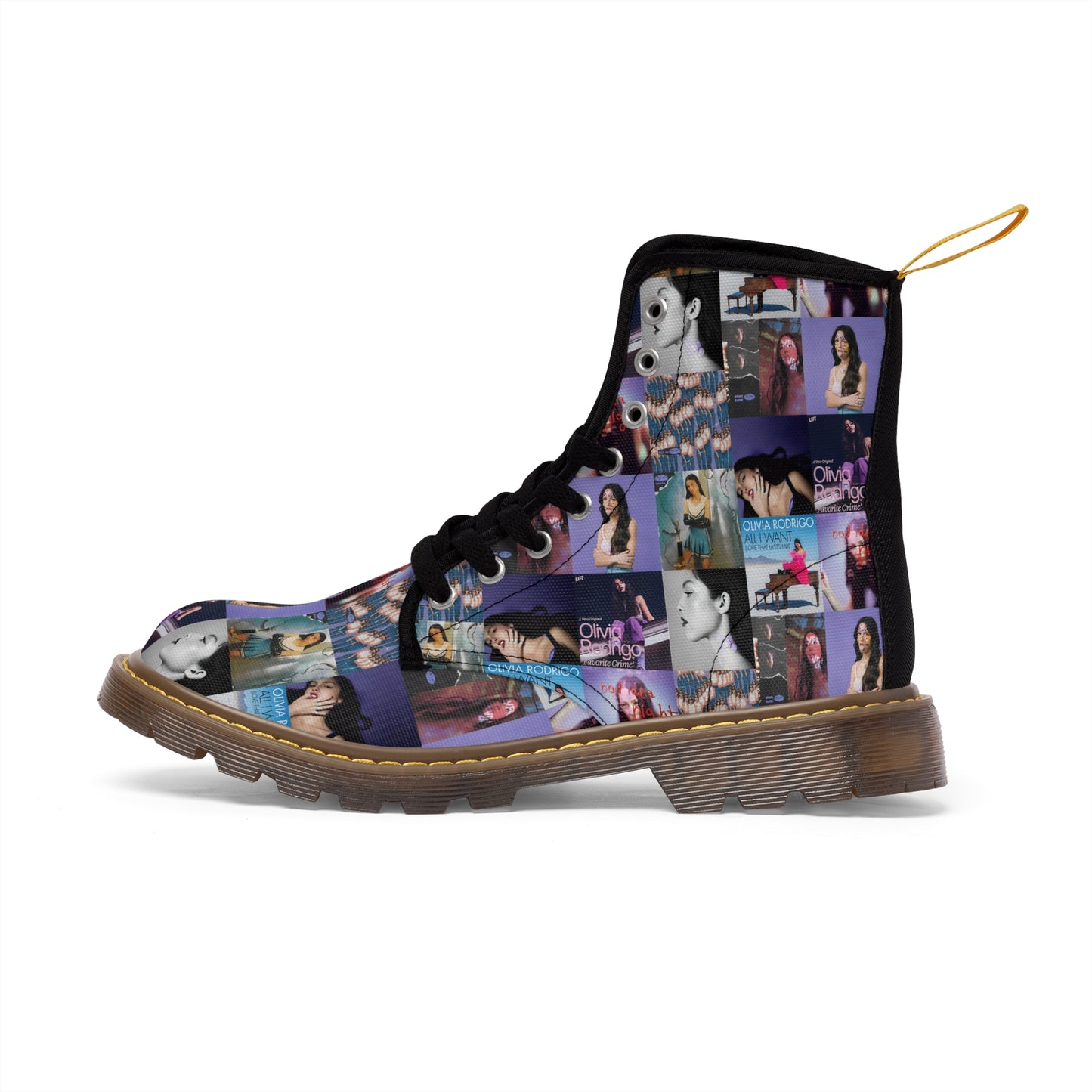 Olivia Rodrigo Album Cover Art Collage Women's Canvas Boots