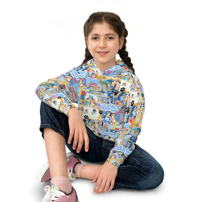 Bluey Playtime Collage Children's Hoodie